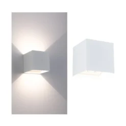 Paulmann 71283 LED Akku Wandleuchte Nyara eckig IP44 3000K weiß Bewegungsmelder