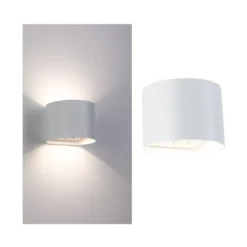 Paulmann 71285 LED Akku Wandleuchte Nyora rund IP44 3000K weiß Bewegungsmelder
