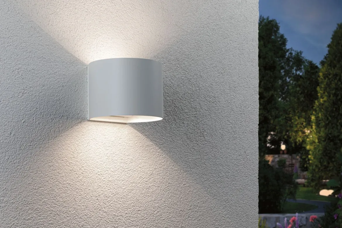 Paulmann 71285 LED Akku Wandleuchte Nyora rund IP44 3000K weiß Bewegungsmelder
