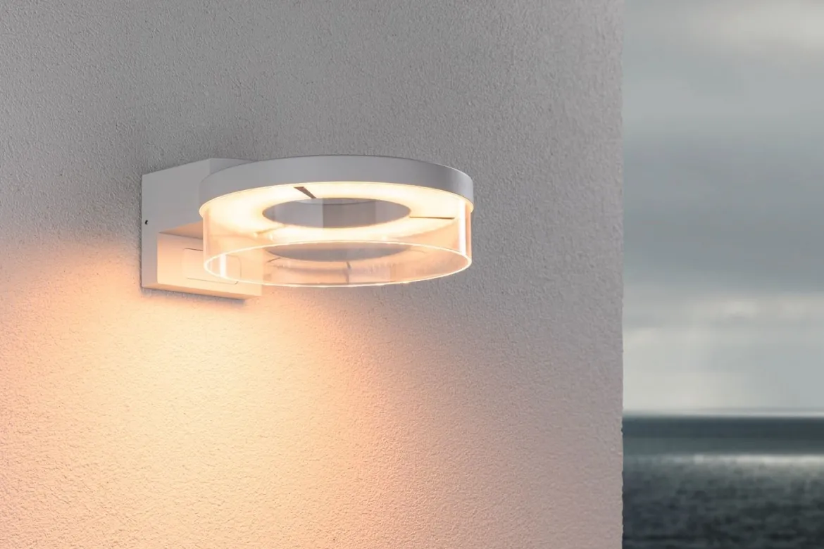 Paulmann 93114 LED Außenwandleuchte Capea Zigbee Bewegungsmelder tunable warm IP44 weiß