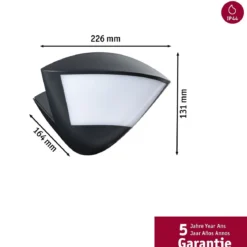 Paulmann 94864 LED Außenwandleuchte Zigbee Skyla Bewegungsmelder Anthrazit