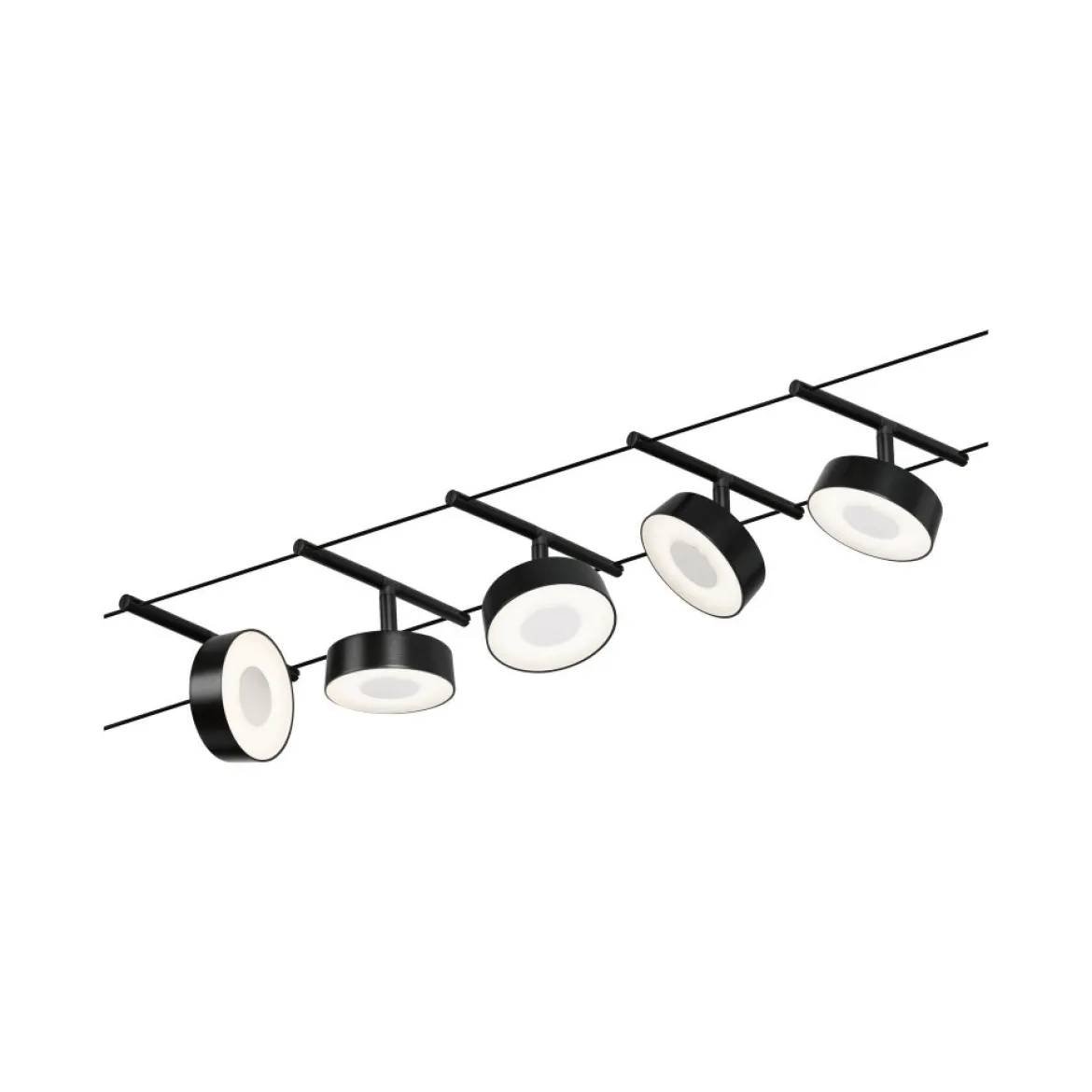 Paulmann 94479 LED Basisset Circle 12V 3000K Schwarz matt Chrom
