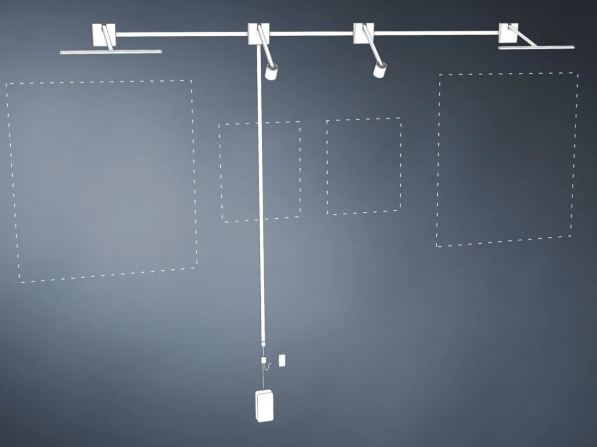 Paulmann 95577 LED Bilderleuchte Xana Alu gebürstet 2700K Komplettset