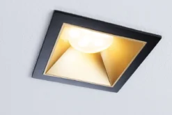 Paulmann 93129 LED Cole Coin Basisset eckig 3er-Set 2700K Schwarz Gold 3-Step-Dim IP44