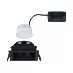 Paulmann 93127 LED Cole Coin Einbauleuchte eckig 2700K Schwarz 3-Step-Dim IP44