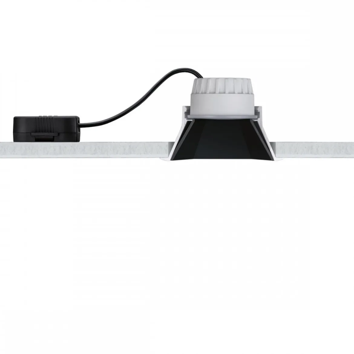 Paulmann 93127 LED Cole Coin Einbauleuchte eckig 2700K Schwarz 3-Step-Dim IP44