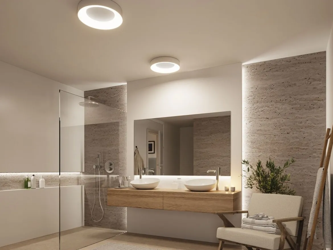 Paulmann 71095 LED Deckenleuchte Casca Alu matt IP44 White Switch 40cm