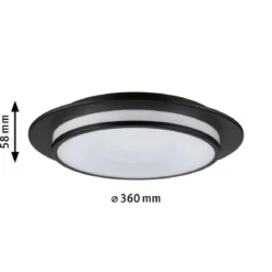 Paulmann 96785 LED Deckenleuchte Egron 36cm Schwarz matt 2700K 3-Step-Dim