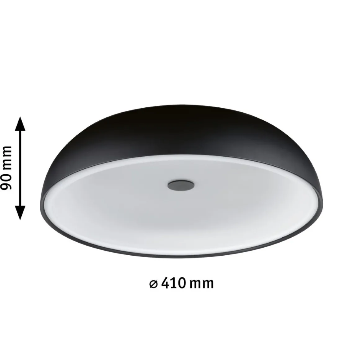 Paulmann 96784 LED Deckenleuchte Jaron 41cm Schwarz matt 2700K 3-Step-Dim