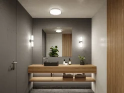 Paulmann 71075 LED Deckenleuchte Luena 35cm Glas Chrom 3000K IP44