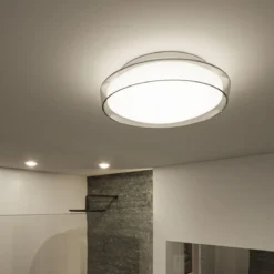 Paulmann 71075 LED Deckenleuchte Luena 35cm Glas Chrom 3000K IP44