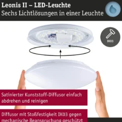 Paulmann 75406 LED Deckenleuchte Leonis 3000-5700K IP44 Weiß