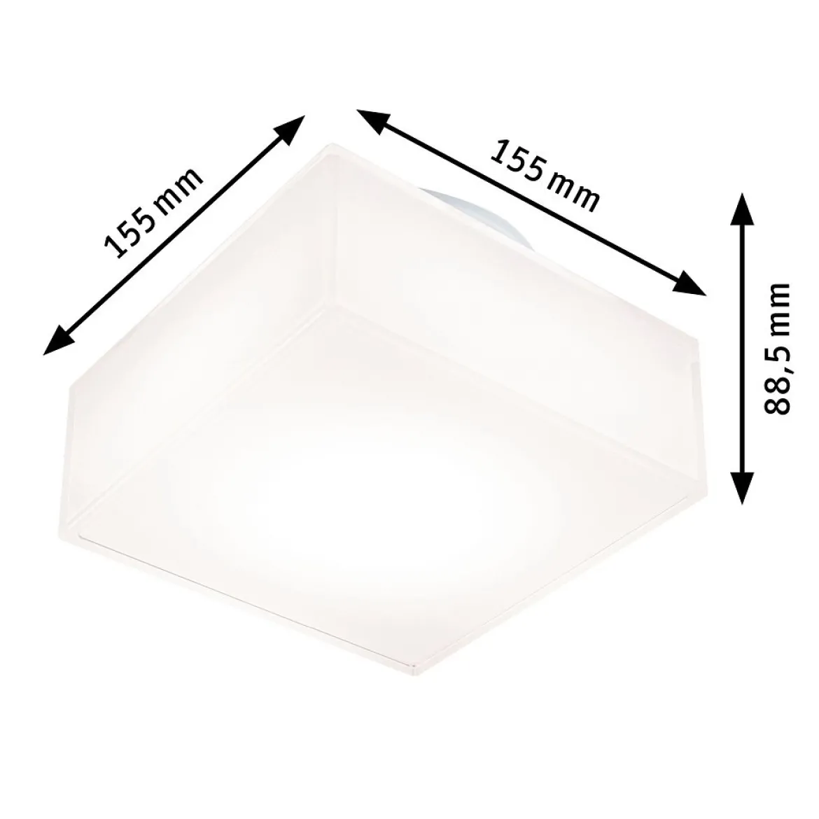 Paulmann 71082 LED Deckenleuchte Maro weiß eckig 3000K IP44