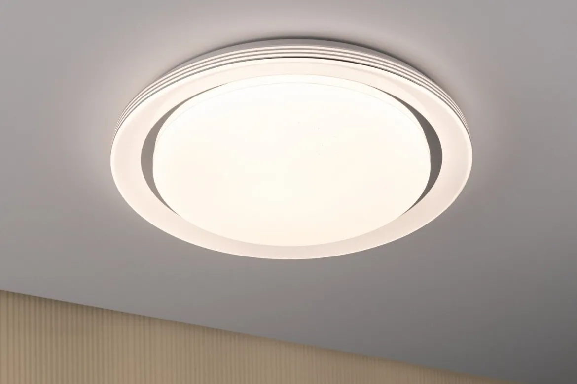 Paulmann 70547 LED Deckenleuchte Rainbow Regenbogeneffekt RGBW 485mm Chrom Weiß