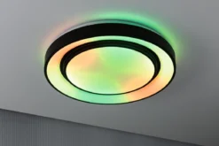 Paulmann 70545 LED Deckenleuchte Rainbow Regenbogeneffekt RGBW 475mm Schwarz Weiß