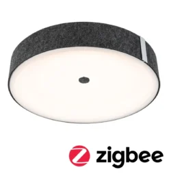 Paulmann 79994 LED Deckenleuchte Smart Home Zigbee Malika Tunable White Filz anthrazit dimmbar