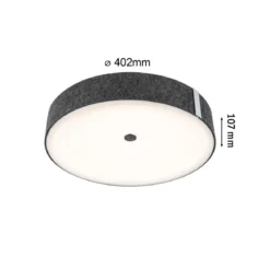 Paulmann 79994 LED Deckenleuchte Smart Home Zigbee Malika Tunable White Filz anthrazit dimmbar