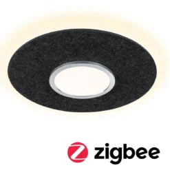 Paulmann 79996 LED Deckenleuchte Smart Home Zigbee Tulga Backlight Tunable White Filz anthrazit