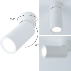 Paulmann 93087 LED Deckenleuchte Turnal rund 60 mm weiß 3-Step-Dim