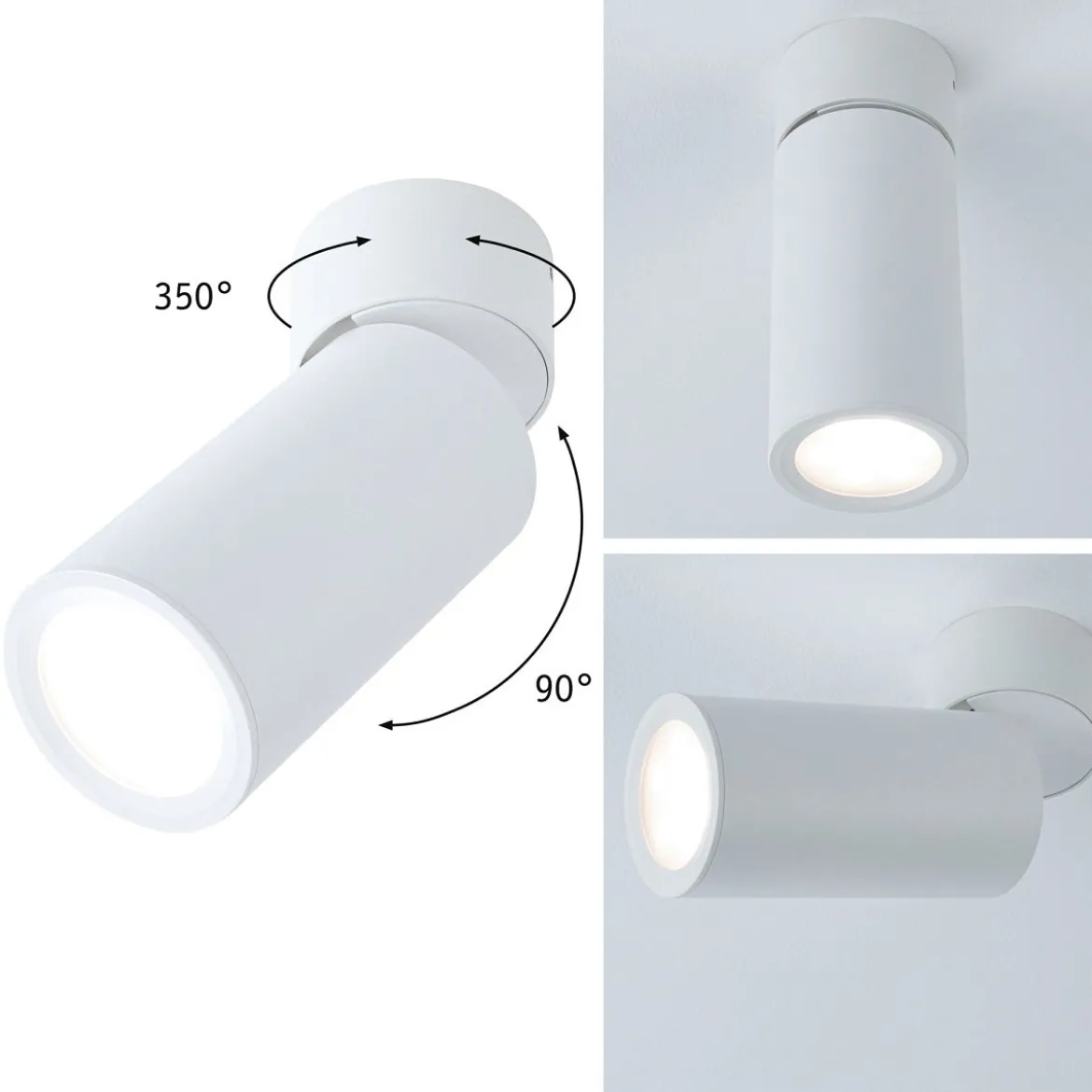 Paulmann 93087 LED Deckenleuchte Turnal rund 60 mm weiß 3-Step-Dim