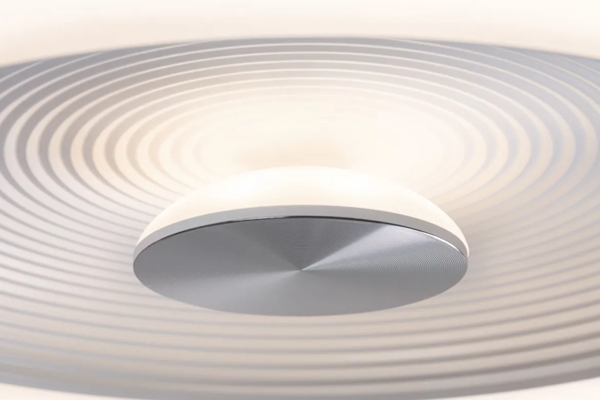 Paulmann 71177 LED Deckenleuchte Volea 3000K dimmbar Weiß Silber IP44