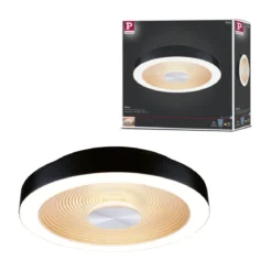 Paulmann 71178 LED Deckenleuchte Volea 32cm 3000K dimmbar Schwarz Gold IP44
