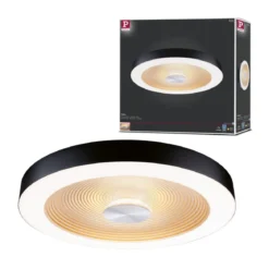 Paulmann 71180 LED Deckenleuchte Volea 40cm 3000K dimmbar Schwarz Gold IP44