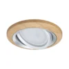 Paulmann 92239 LED Einbauleuchte Lanati 3er-Set schwenkbar 2700K Holzoptik Alu