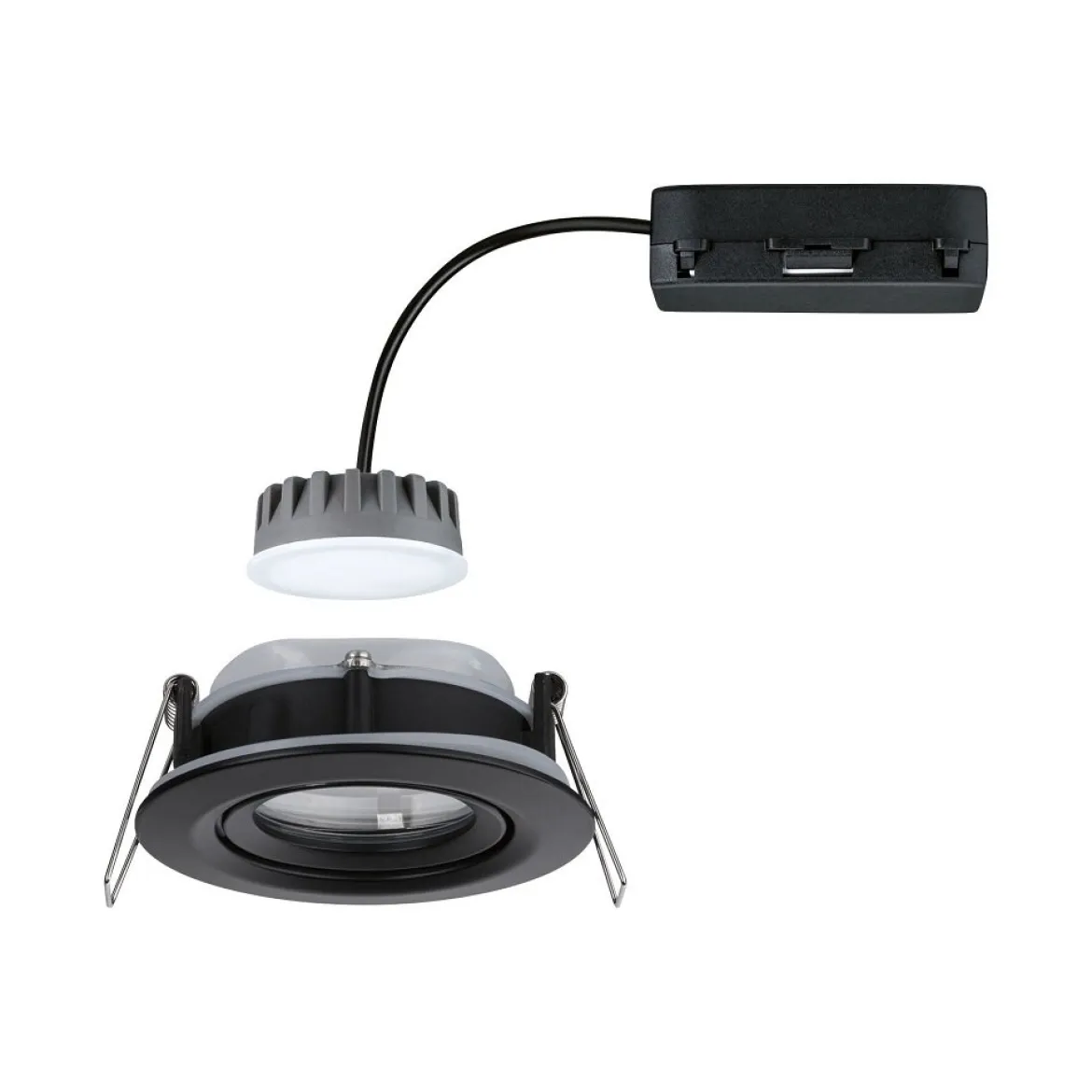 Paulmann 92459 LED Einbauleuchte Nova Plus Coin schwarz IP65 dimmbar