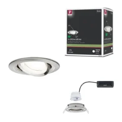 Paulmann 92454 LED Einbauleuchte Nova Coin Einzelleuchte rund 4000K Eisen