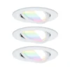 Paulmann 92433 LED Einbauleuchte Nova Coin 3er-Set Zigbee RGBW Weiß matt