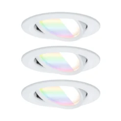 Paulmann 92433 LED Einbauleuchte Nova Coin 3er-Set Zigbee RGBW Weiß matt