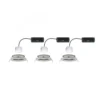 Paulmann 92434 LED Einbauleuchte Nova Coin 3er-Set Zigbee RGBW Eisen gebürstet