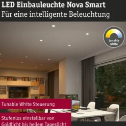 Paulmann 92440 LED Einbauleuchte Nova Coin 3er-Set Zigbee Tunable White Weiß matt
