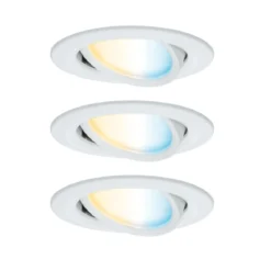 Paulmann 92440 LED Einbauleuchte Nova Coin 3er-Set Zigbee Tunable White Weiß matt