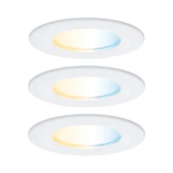 Paulmann 92442 LED Einbauleuchte Nova Coin 3er-Set Zigbee Tunable White Weiß matt IP44