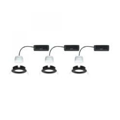 Paulmann 92446 LED Einbauleuchte Nova Coin 3er-Set Zigbee Tunable White Schwarz matt IP44
