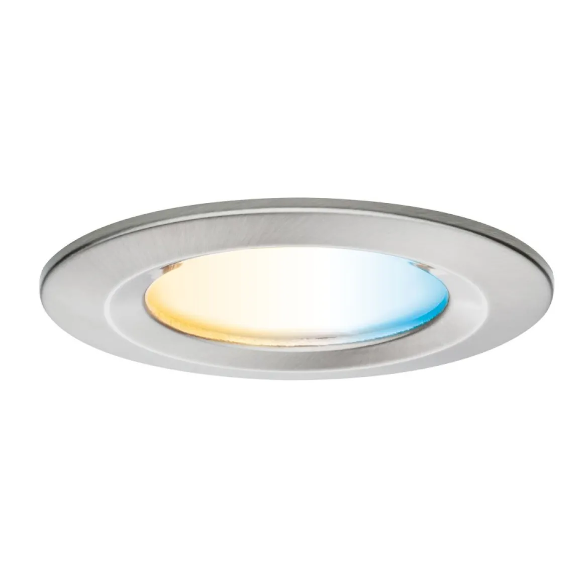 Paulmann 92448 LED Einbauleuchte Nova Coin Zigbee Tunable White Eisen gebürstet IP44