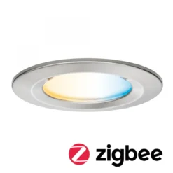 Paulmann 92448 LED Einbauleuchte Nova Coin Zigbee Tunable White Eisen gebürstet IP44