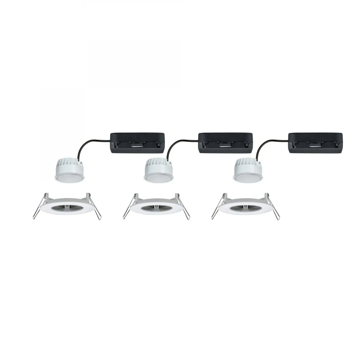 Paulmann 92449 LED Einbauleuchte Nova Coin 3er-Set Zigbee RGBW Weiß matt IP44