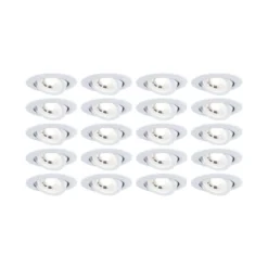 Paulmann 99997 LED Einbauleuchten 20er-Set schwenkbar 3000K Weiß