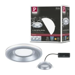 Paulmann 92249 LED Einbauleuchte Sormus 10 cm Einzelleuchte IP65 rund chrom