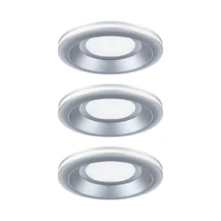 Paulmann 92250 LED Einbauleuchte Sormus 10cm 3er-Set IP65 rund chrom