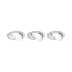 Paulmann 92256 LED Einbauleuchte White Select Aumus 3er-Set Chrom 3 Step Dimmbar