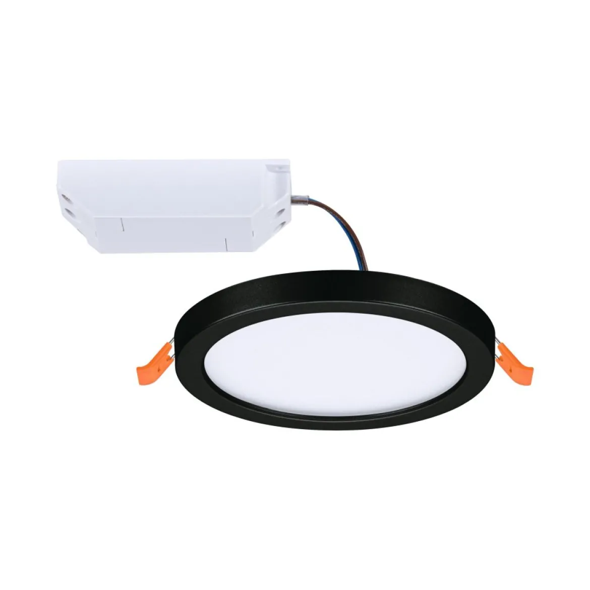 Paulmann 79960 LED Einbaupanel Areo VariFit IP44 rund 118mm Schwarz 3000K