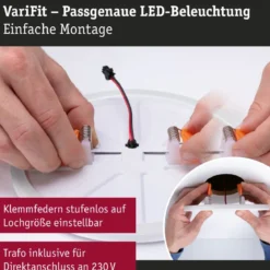 Paulmann 93068 LED Einbaupanel Veluna VariFit rund 215mm IP44 3-Stufen-dimmbar
