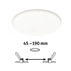 Paulmann 93068 LED Einbaupanel Veluna VariFit rund 215mm IP44 3-Stufen-dimmbar