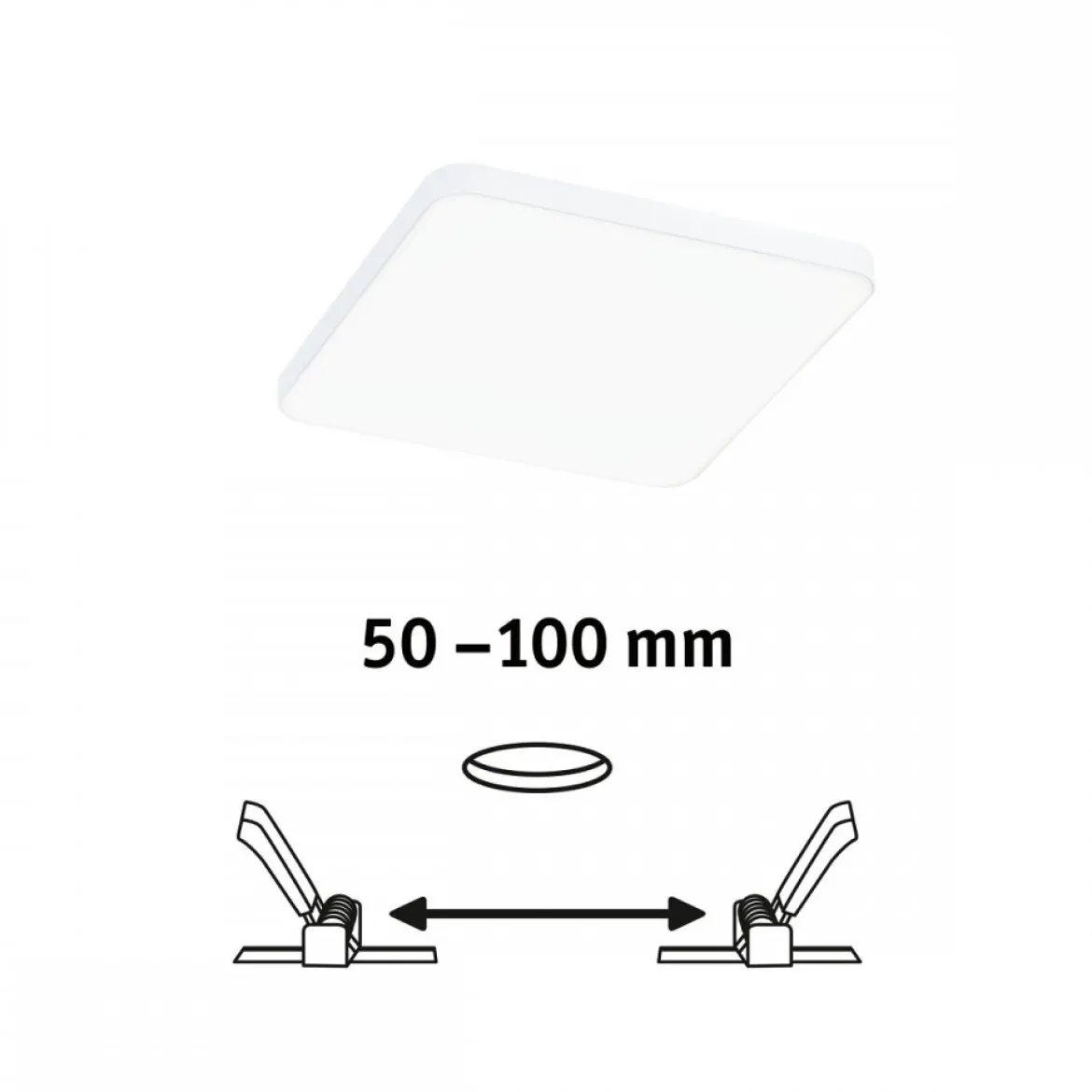 Paulmann 79936 LED Einbaupanel Veluna Edge IP44 120x120mm 4000K Weiß