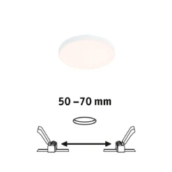 Paulmann 79938 LED Einbaupanel Veluna Edge IP44 90mm 3000K Weiß