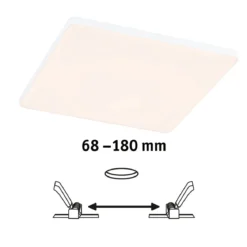 Paulmann 79949 LED Einbaupanel Veluna Edge IP44 200x200mm 3000K Weiß dimmbar